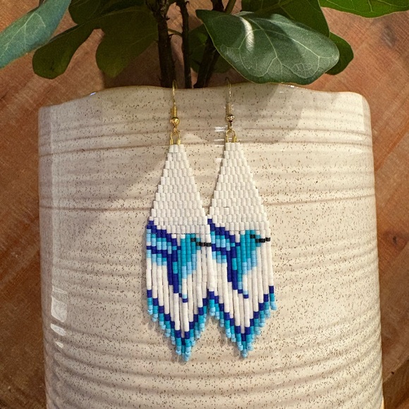 Jewelry - Beaded Hummingbird Earrings